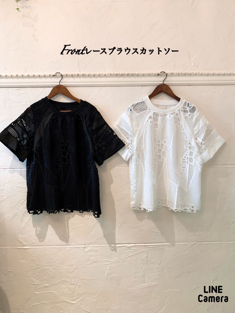 Frontレースブラウスカットソー