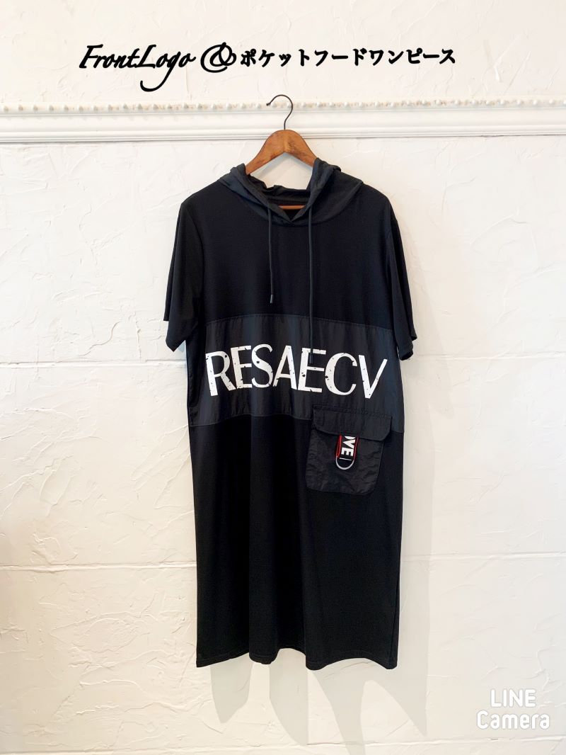 FrontLogo＆ポケットフードワンピース