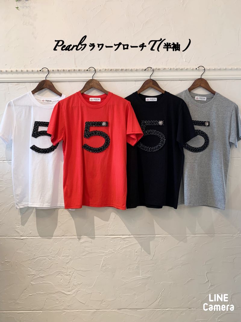PearlフラワーブローチT（半袖）