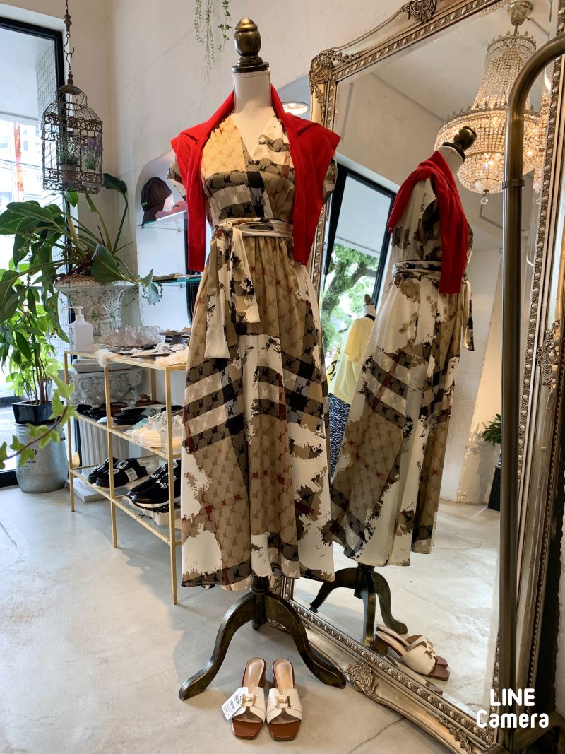 Windリボンチェックワンピース