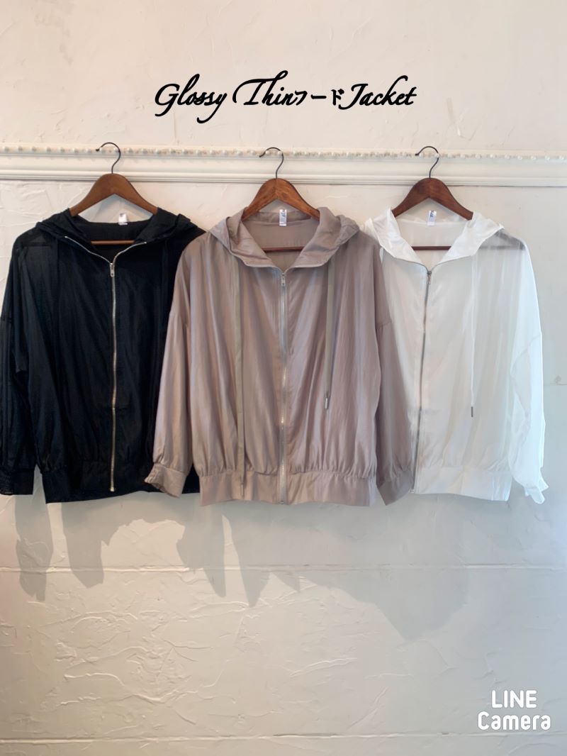 Glossy　ThinフードJacket