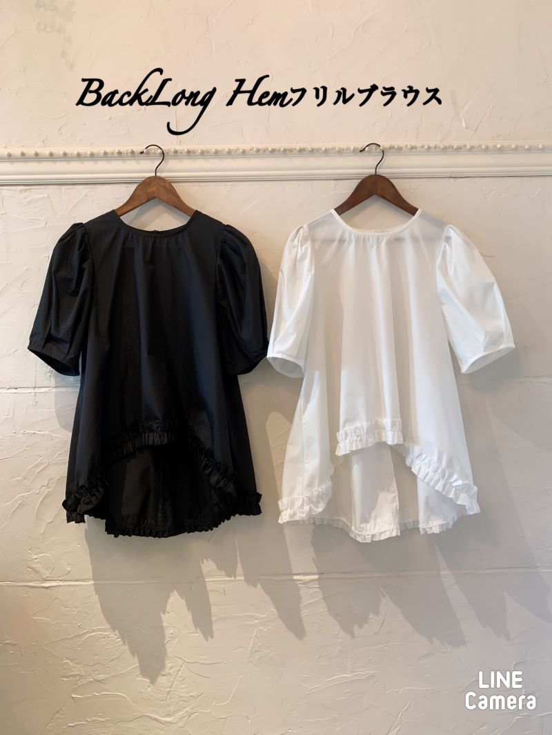 BackLong Hemフリルブラウス