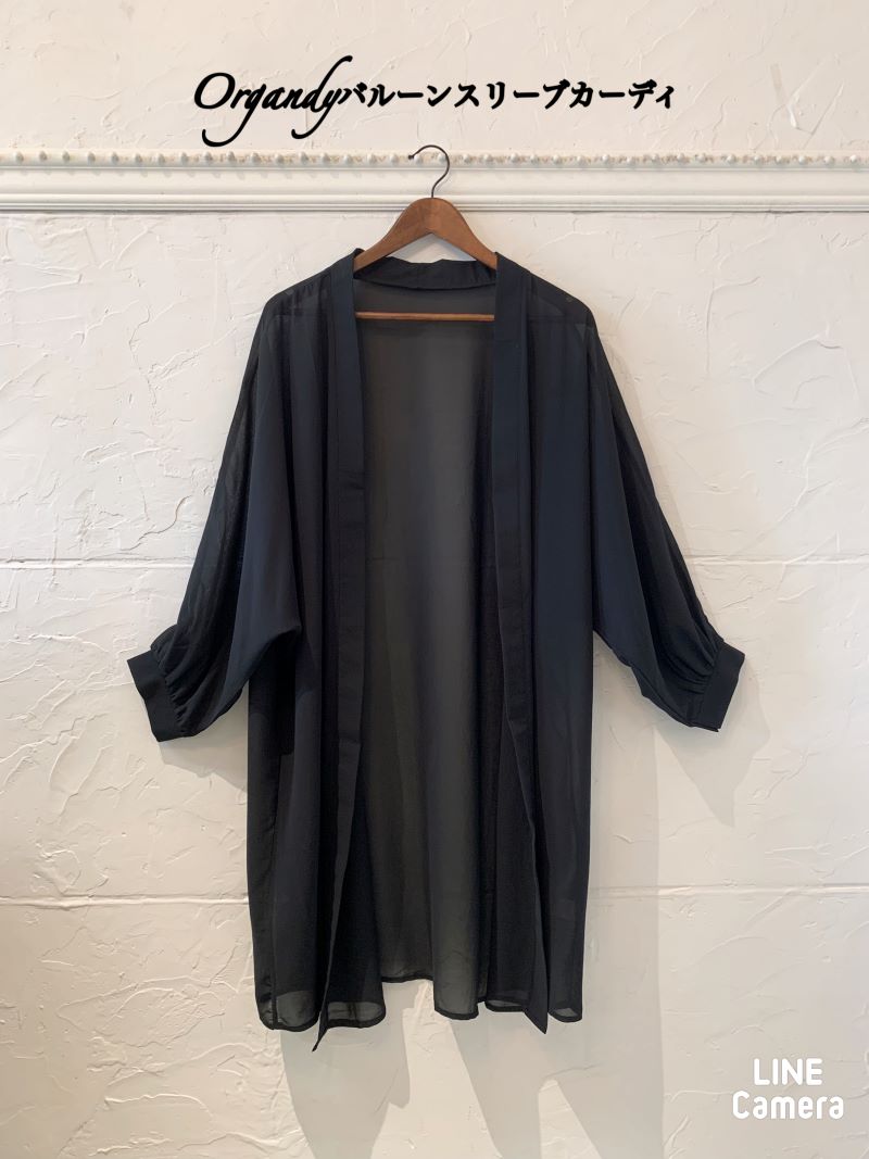 Organdyバルーンスリーブカーディ