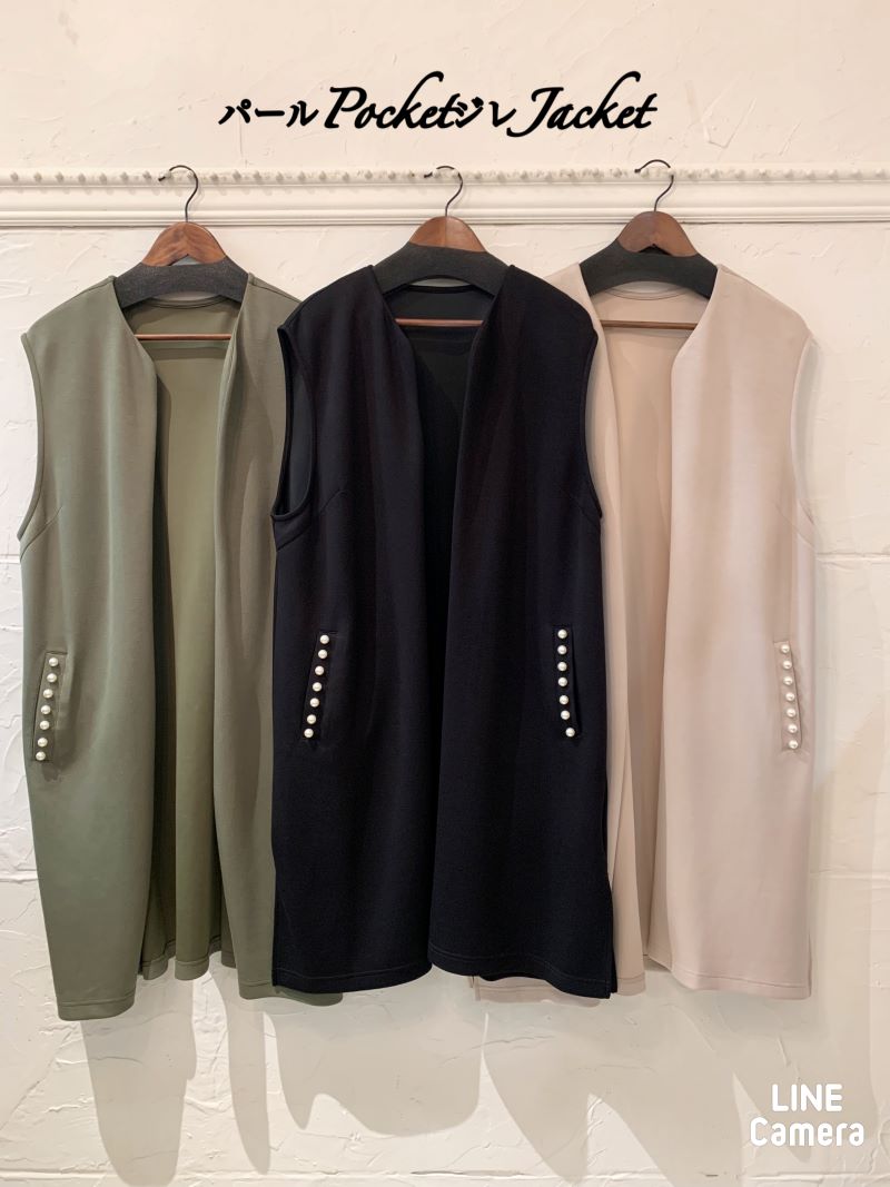 パールPocketジレJacket
