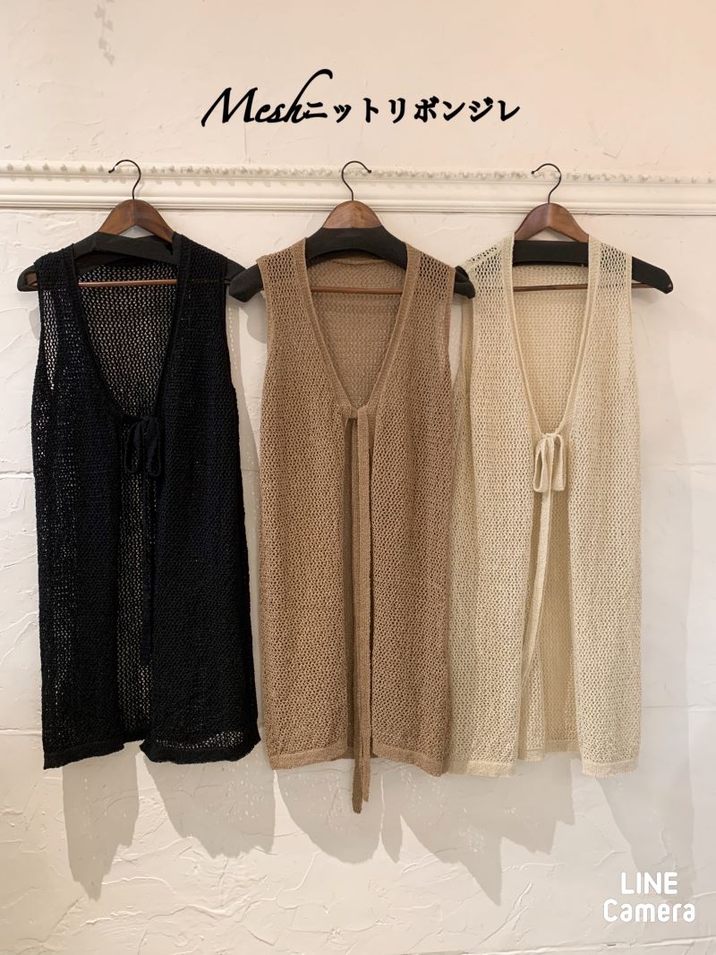 Meshニットリボンジレ