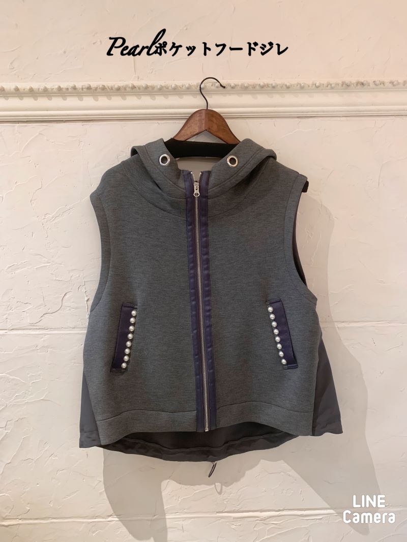 Pearlポケットフードジレ