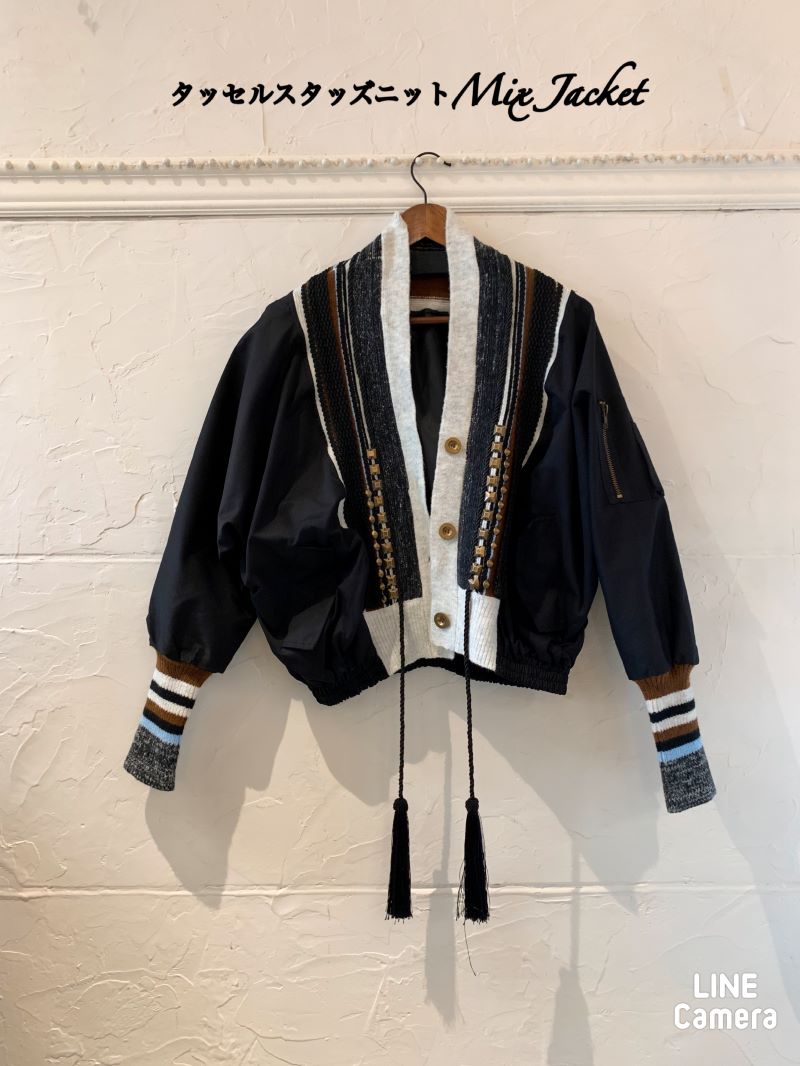 タッセルスタッズニットMix　Jacket