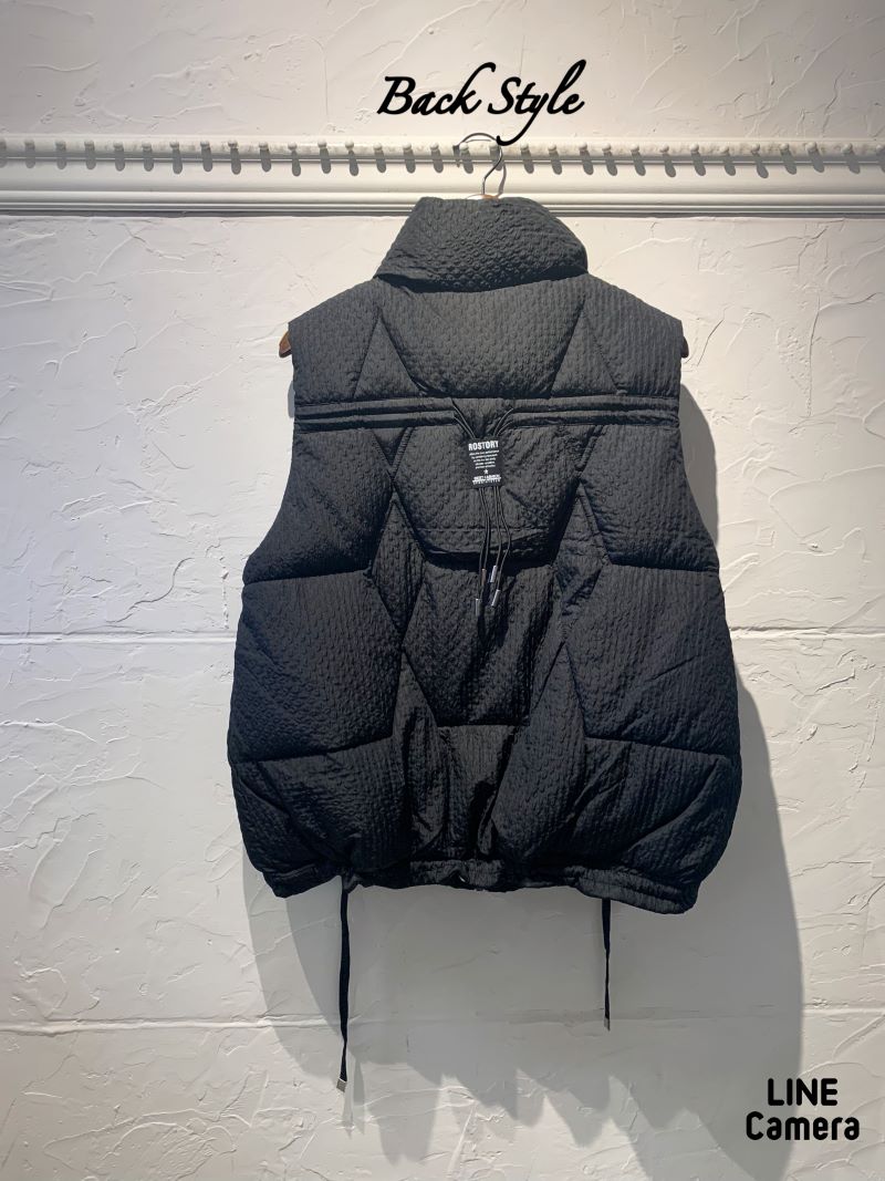 Backタグシェイプ中綿ダウンベスト