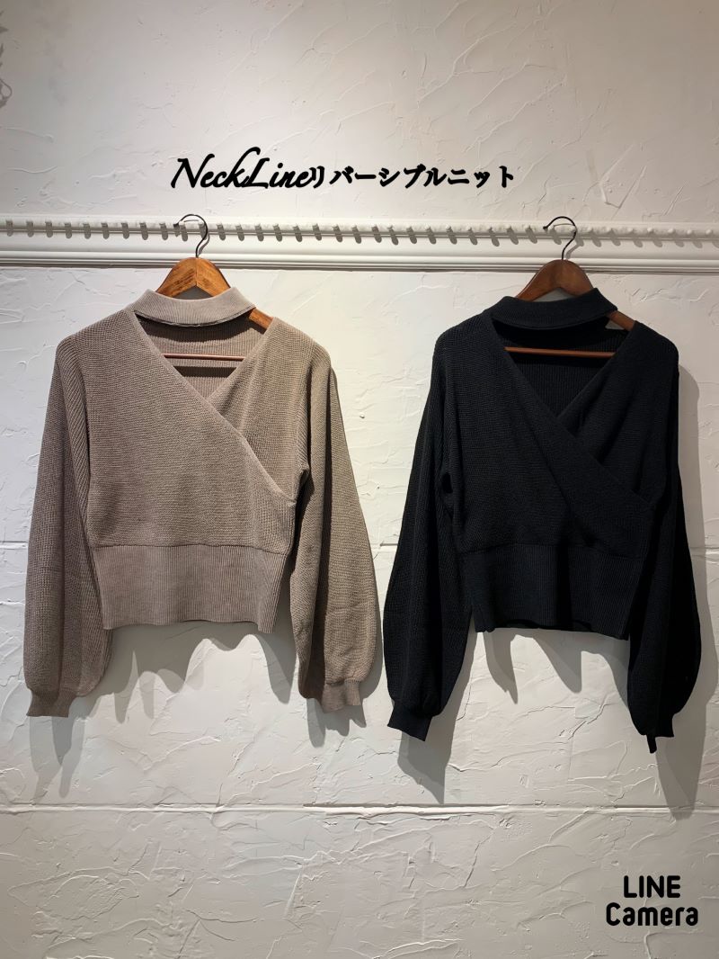 NeckLineリバーシブルニット