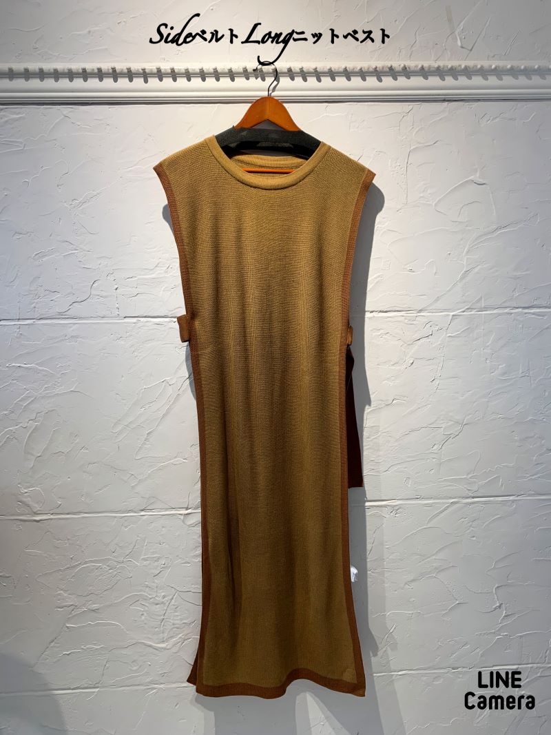SideベルトLongニットベスト
