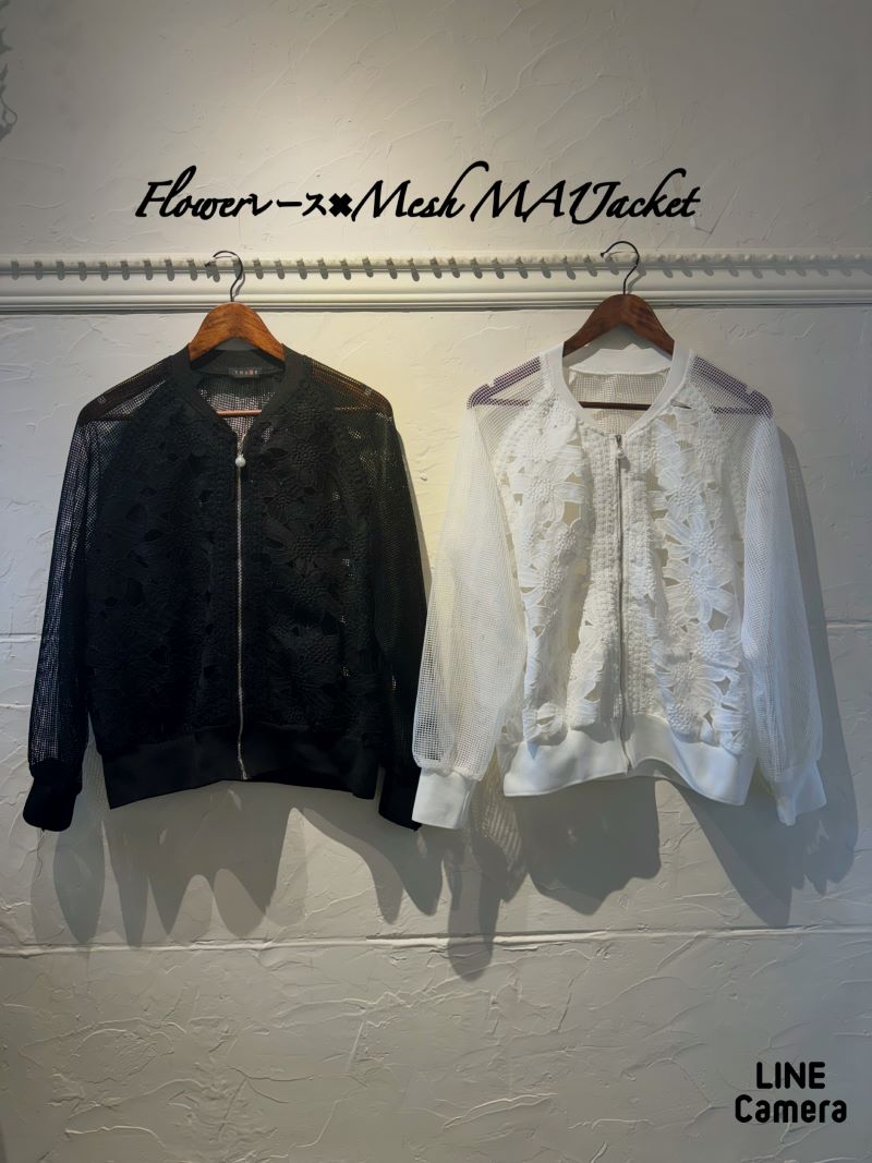 Flowerレース×Mesh　MA1Jacket
