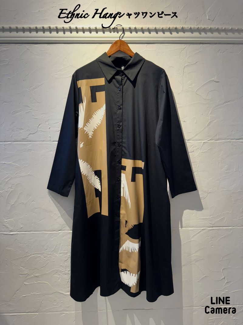 EthnicHangシャツワンピース