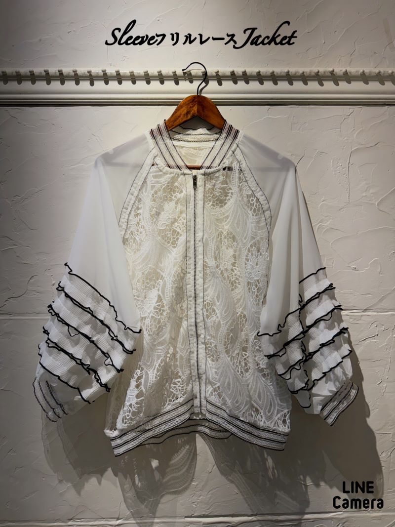 SleeveフリルレースJacket