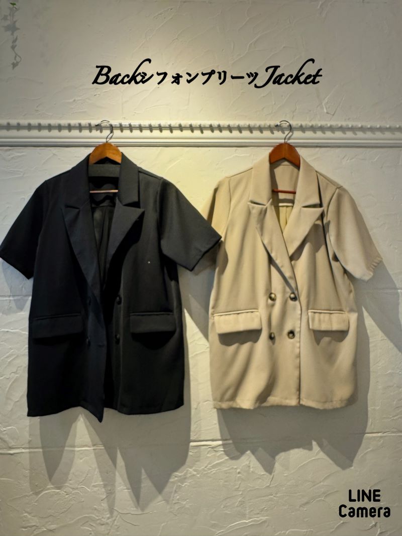 BackシフォンプリーツJacket