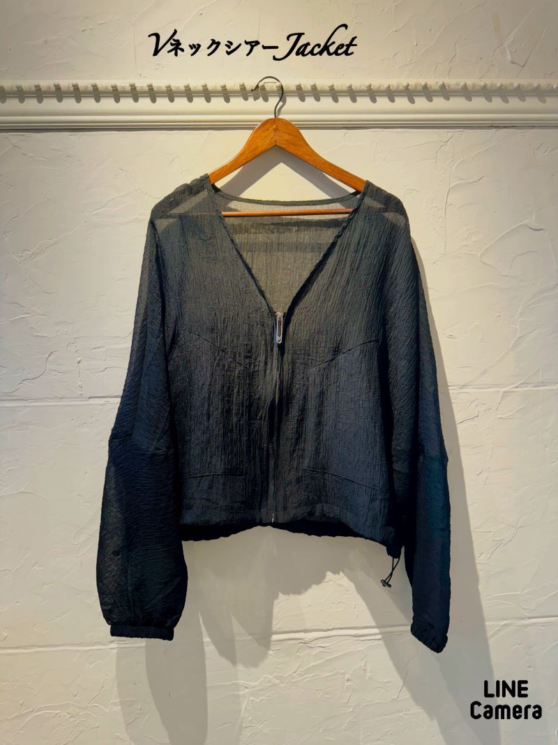 V NeckシアーJacket