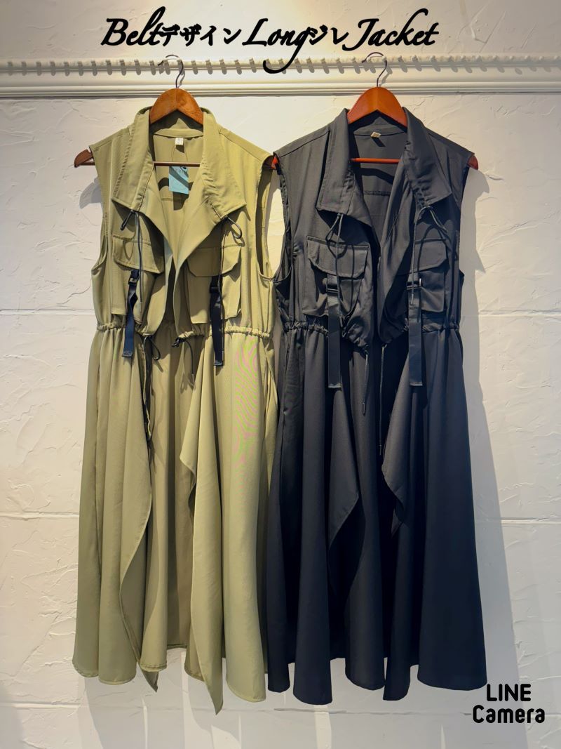 BeltデザインLongジレJacket