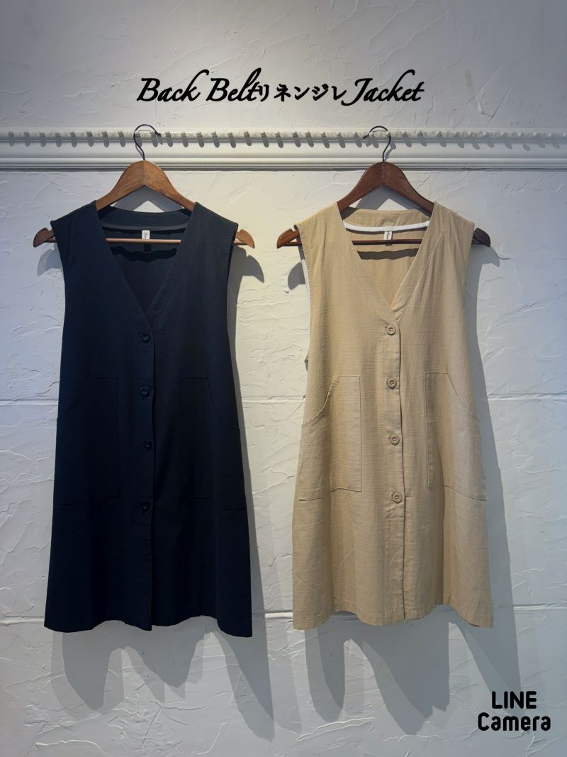 BackBeltリネンジレJacket