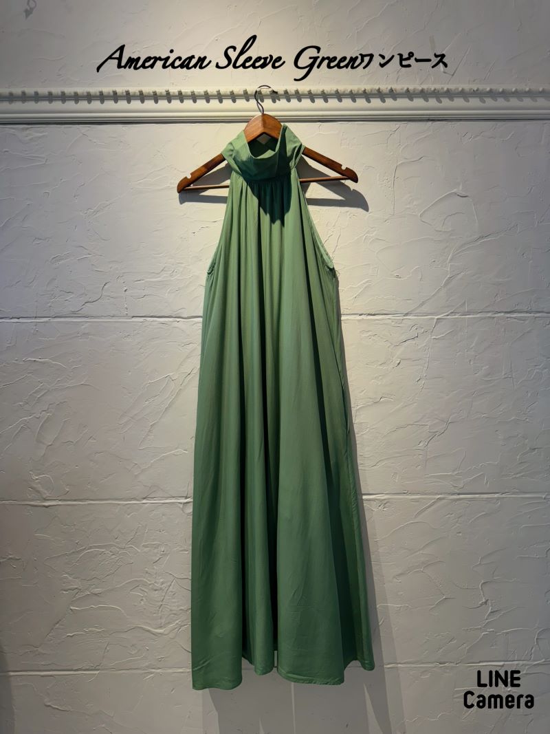 AmericanSleeveGreenワンピース