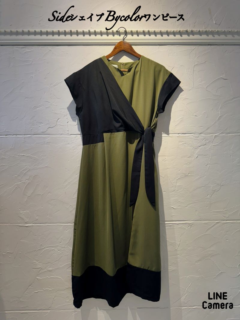 SideシェイプBycolorワンピース