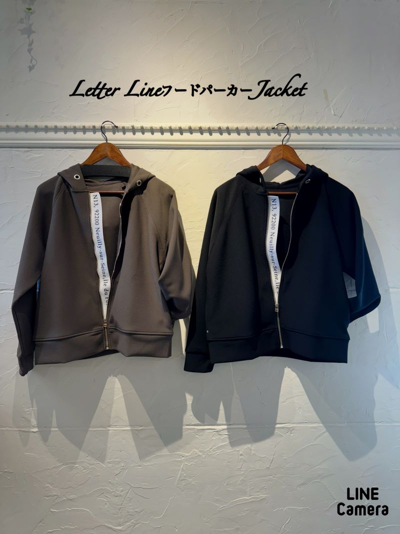 LetterLineフードパーカーJacket