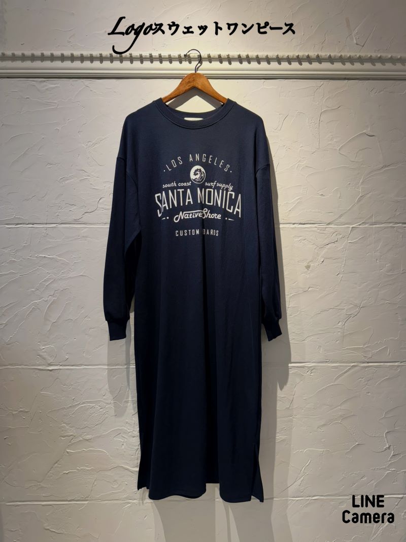 Logoスウェットワンピース