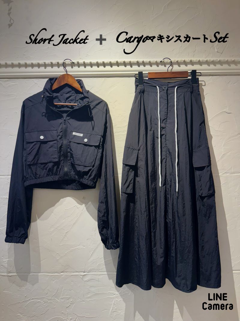 ShortJacket＋CargoマキシスカートSet