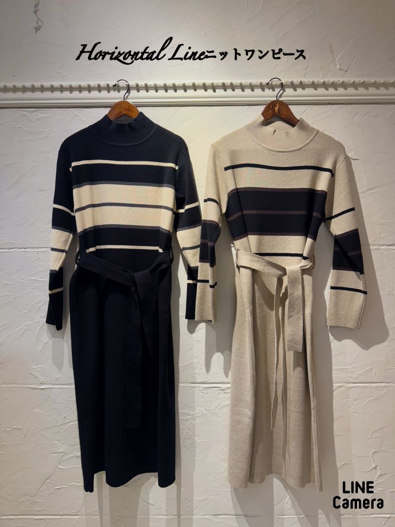 HorizontalLineｍニットワンピース
