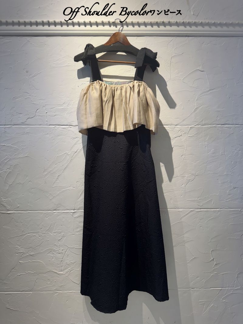 OffShoulderBycolorワンピース