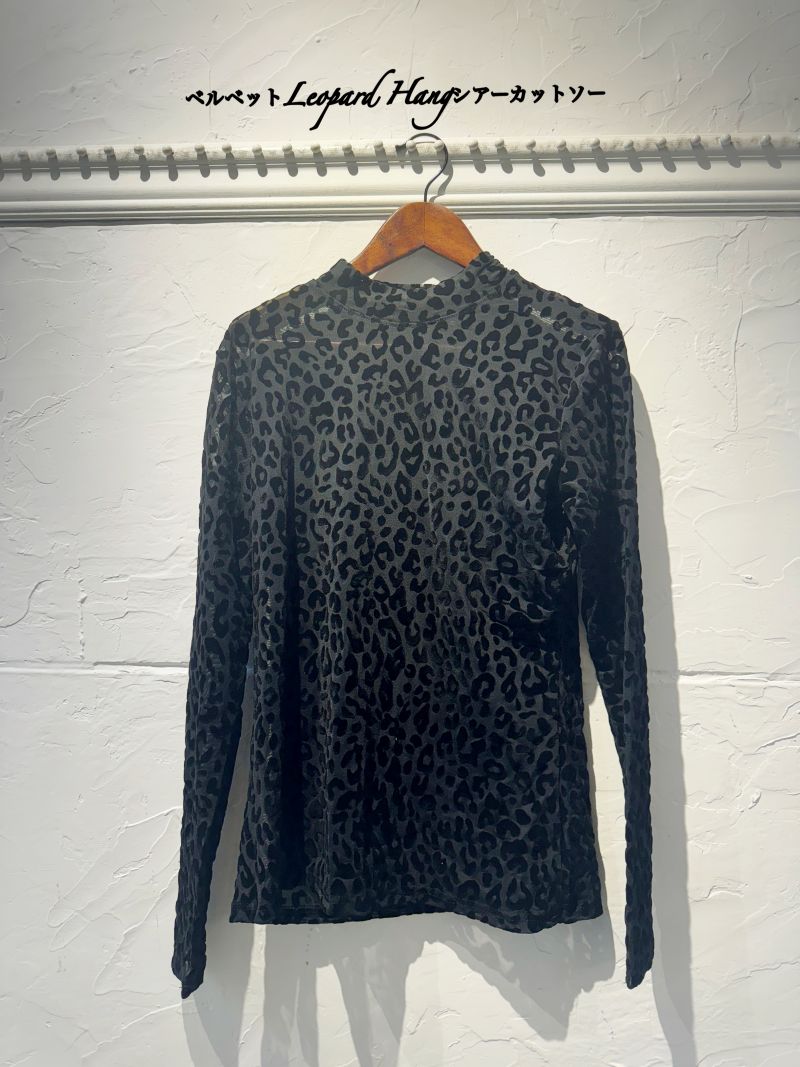 ベルベットLeopardシアーカットソー