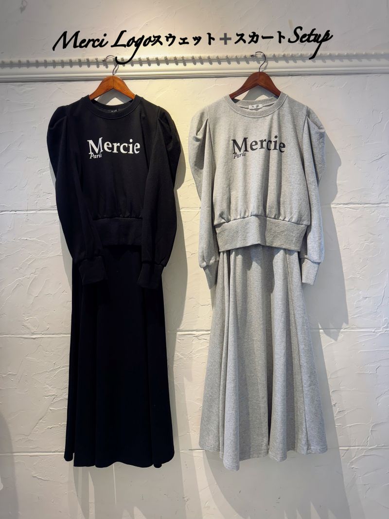 MercieLogoスウェットスカートSetup