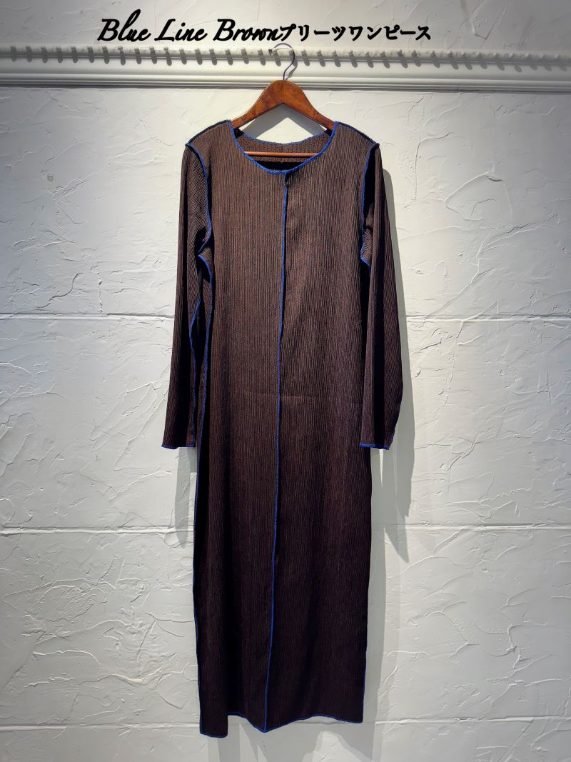 BlueLineBrownプリーツワンピース