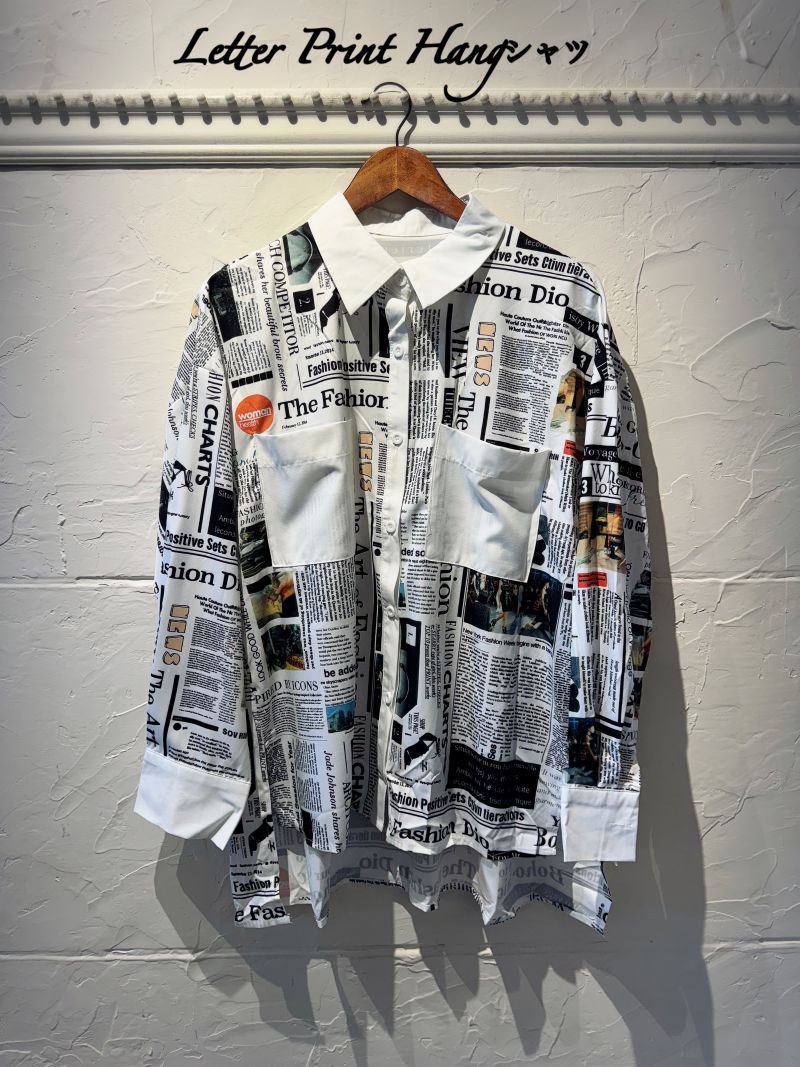 LetterPrintHangシャツ
