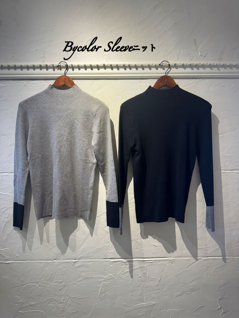BycolorSleeveニット