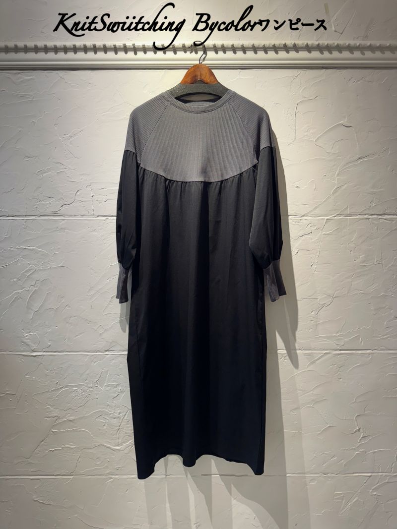 KnitSwitchingBycolorワンピース
