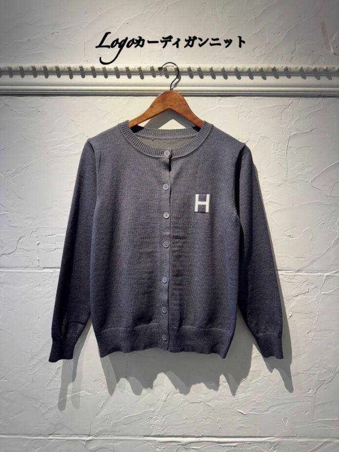 Logoカーディガンニット