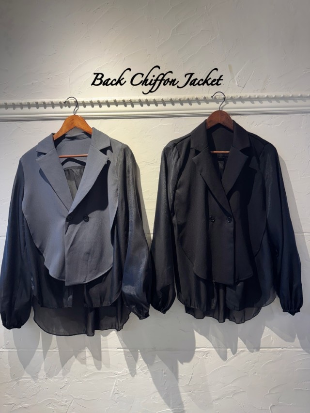 BackCiffonバルーンSleeveJacket