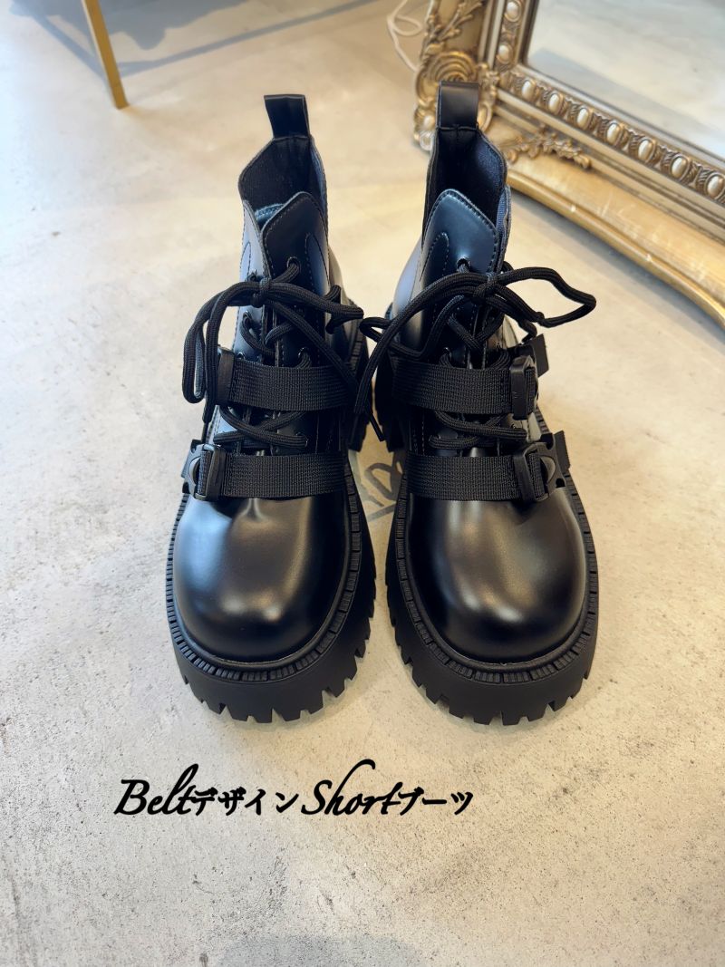 BeltデザインShortブーツ