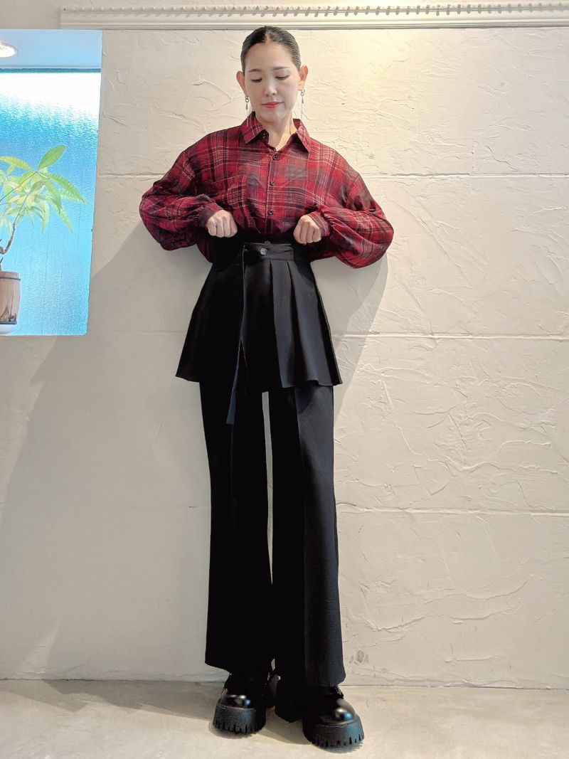 Sheerチェックシャツ