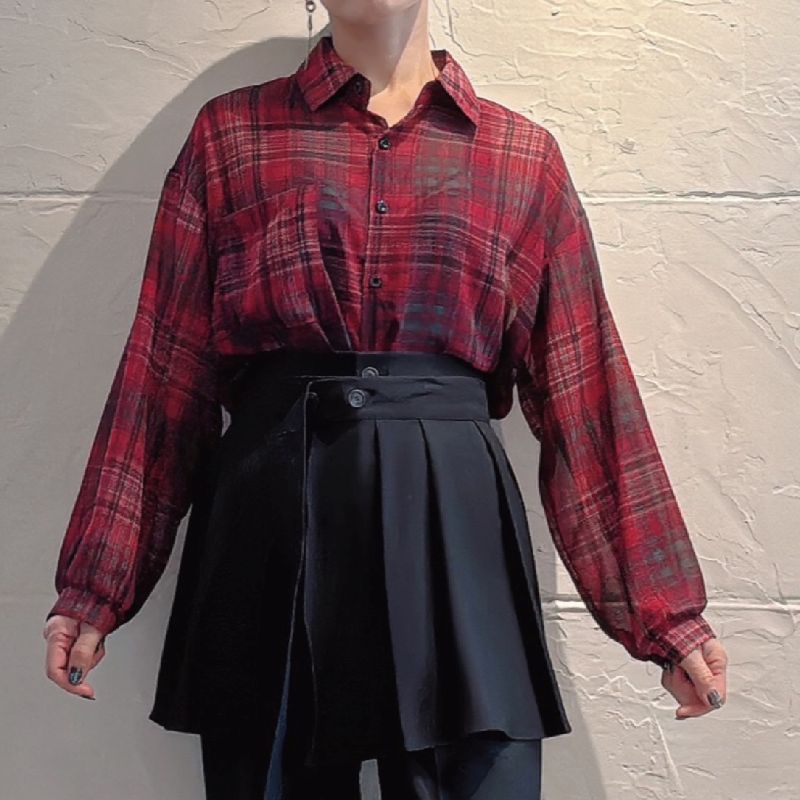 Sheerチェックシャツ