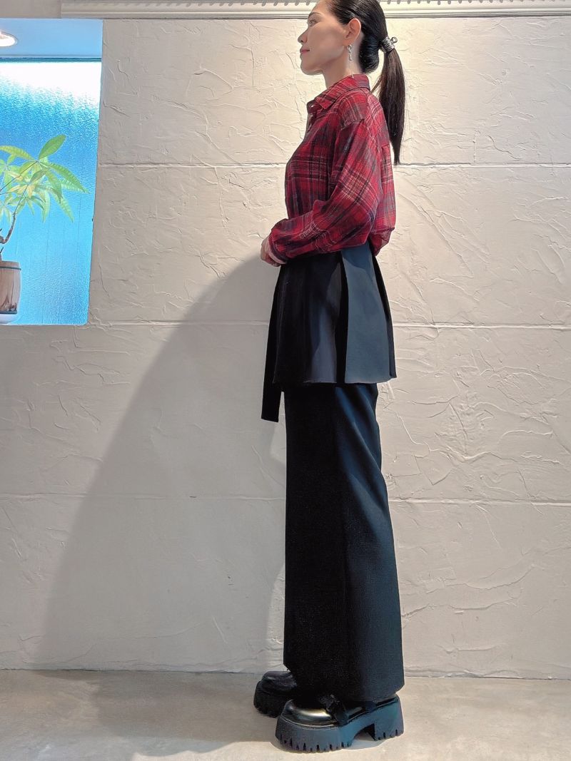 Sheerチェックシャツ