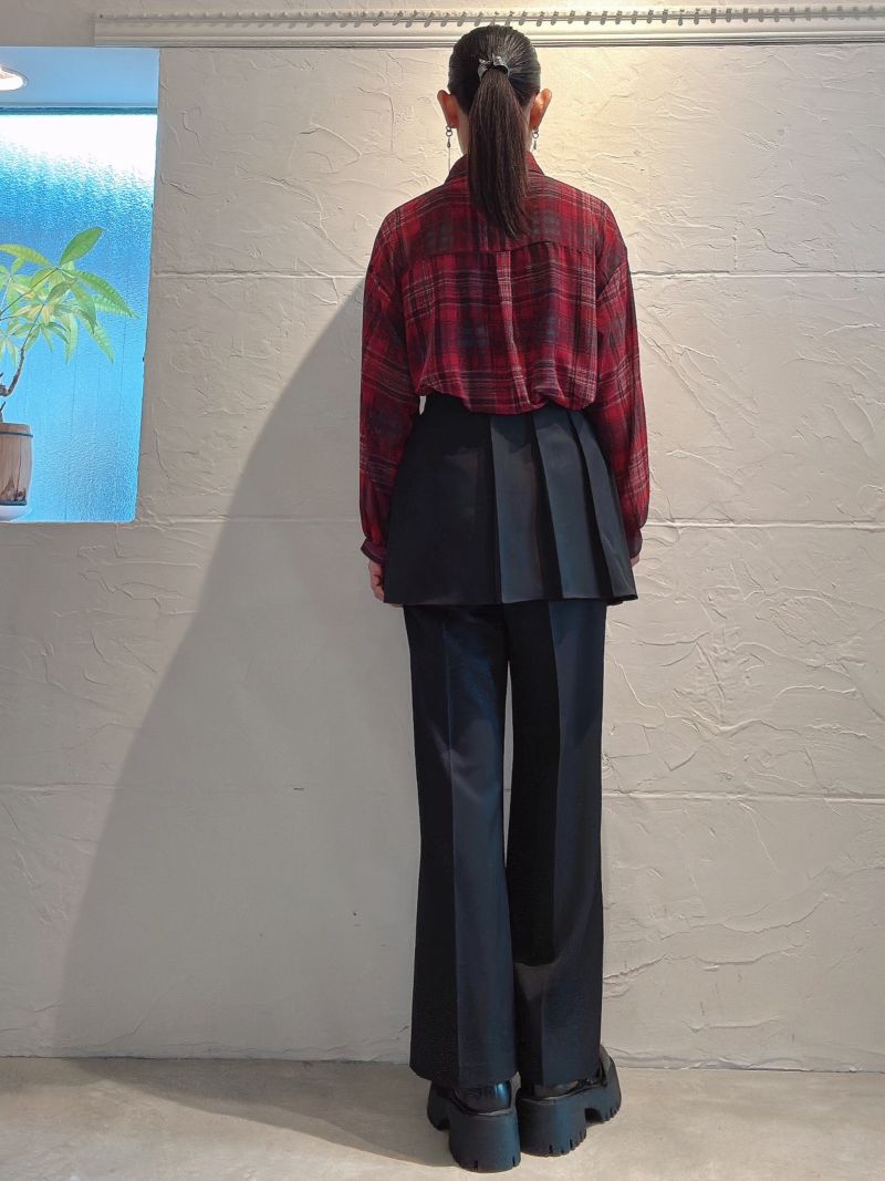 Sheerチェックシャツ