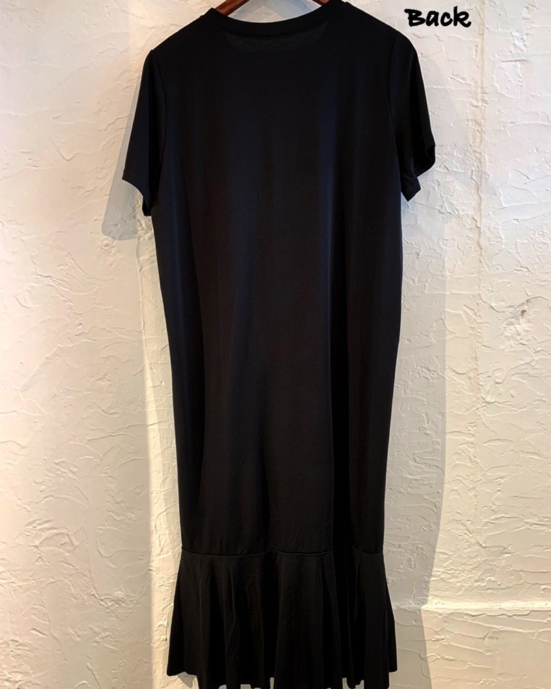 レザーBarプリーツワンピース