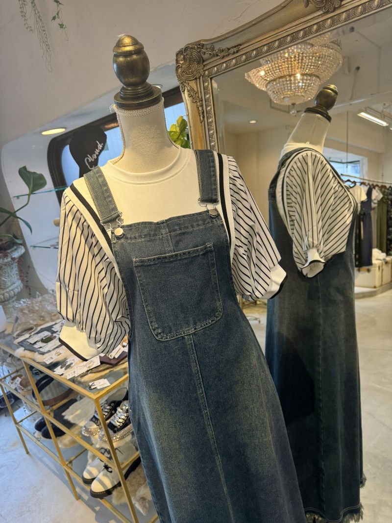 StripeSleeveSwitchingカットソー