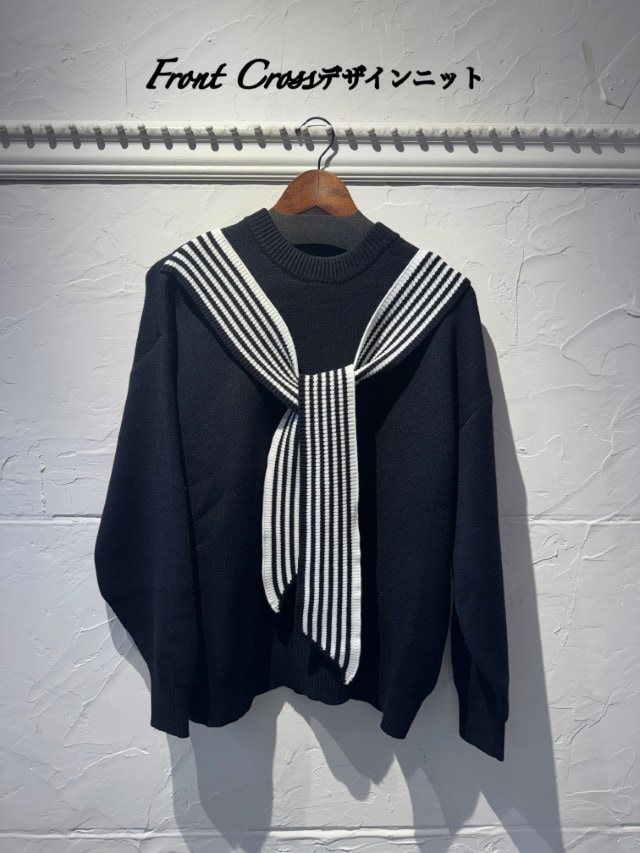 FrontCrossデザインニット
