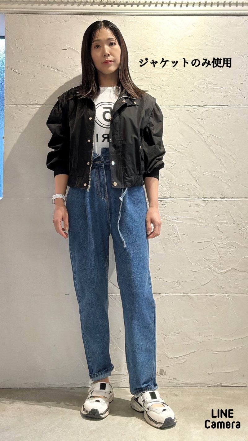 GoldボタンJacket+タックチノスカート