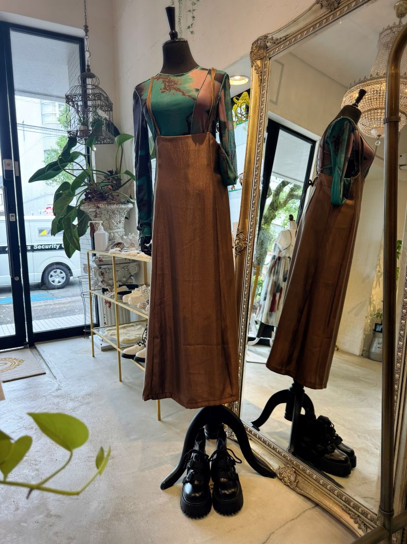 GreenBrownMixシアーカットソー