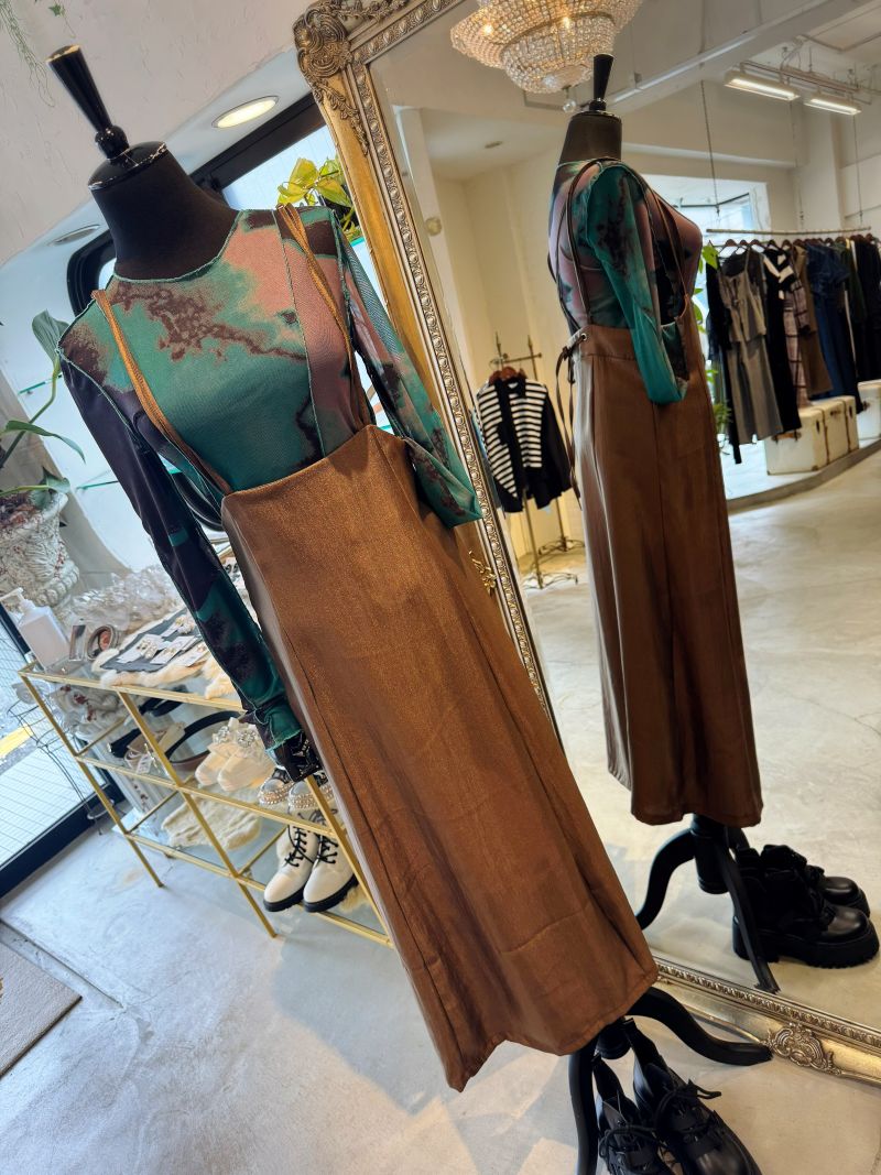 GreenBrownMixシアーカットソー