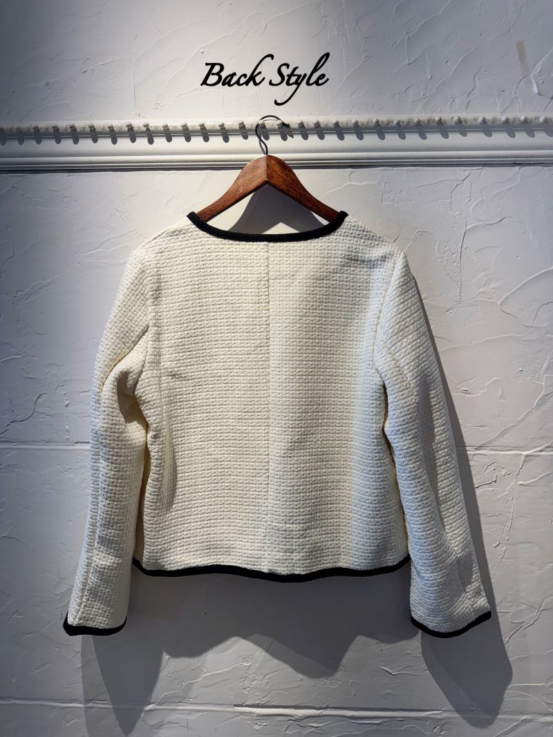 BronzeボタンBycolorツイードJacket