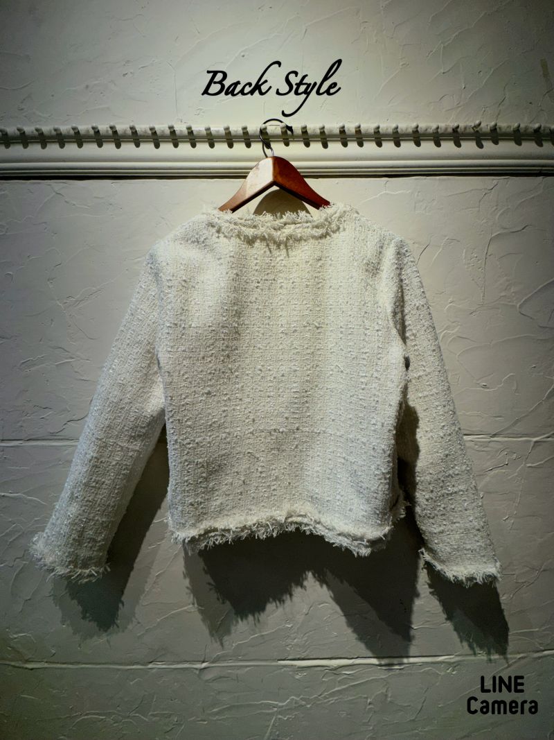 GoldボタンツイードJacket