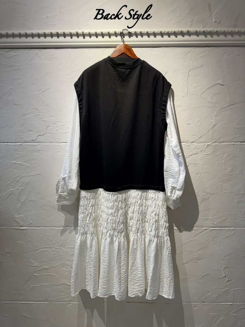 VestLayerdLikeシャーリングワンピース